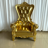 Chaise Trône Mini Haute à Dossier Unique pour l'Amérique du Nord, Capitonnée Diamant, Idéale pour les Fêtes d'Enfants et la Location d'Événements