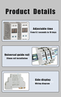 CNTD CDT6-X110W Relay Waktu Digital Miniatur Tipe IP20 Tingkat Proteksi AC/DC 12-240V 50Hz Relay Timer Proteksi Epoksi