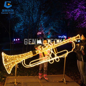 Lanterne de Fête Petite Taille SGML38, Motif Écouteur, Structure en Soie Lumineuse Étanche pour Nouvel An et Thanksgiving - Product Image 2