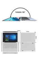 Ordinateur portable mince de bureau OEM 14.1 pouces Intel Dual Core LPDDR4 6GB SSD HDD 512GB WIFI ordinateur portable graphique intégré