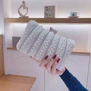 Vintage Pearl Women Handbag Evening Bag Luxury <b>Wedding</b> Bridal Ladies <b>Clutch</b> Chain White Shoulder Dress Dinner Bag - Product Image 2