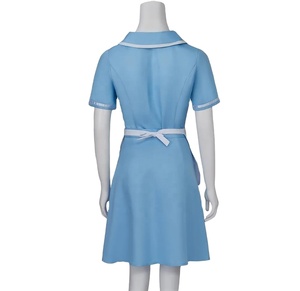 Disfraz de Cosplay de la Musical Waitress, Uniforme Azul de <span class=keywords><strong>Camarera</strong></span> con Delantal para <span class=keywords><strong>Mujer</strong></span> Adulta - Product Image 2