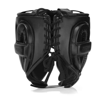 Casque de protection intégral professionnel réglable en PU avec sangle de menton réglable pour la boxe, le taekwondo et l'entraînement aux arts martiaux