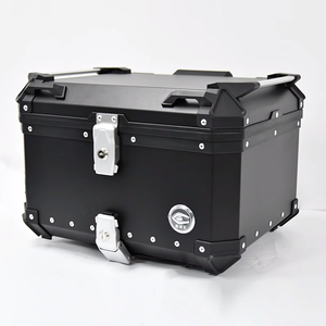 COOCASE 55L Black Motorcycle Accessories Delivery Box Top Case Aluminium Trunk Motorcycles Top Box Tail Box