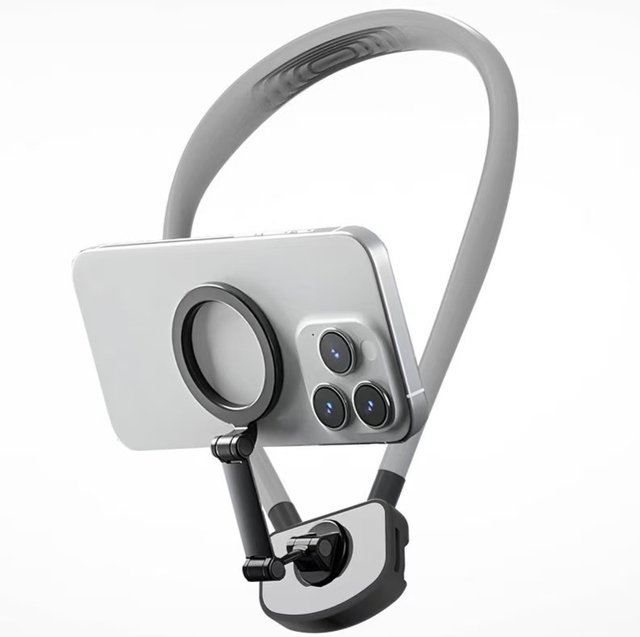 Magnetic Selfie Stick Tripod with Flexible Silicone Neck Holder Mount for iPhone 15 14 13 12 Pro Max for SAMSUNG for HUAWEI Cell