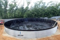 Réservoir d'eau en acier galvanisé de 10m3 - 1000m3 pour l'aquaculture/paysage aquatique/traitements de l'eau