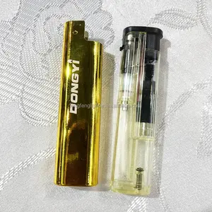 금속 커버가있는 클래식 리필 전자 Feuerzeug 가스 담배 방풍 라이터