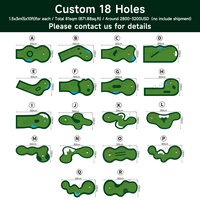 Tapis de putting de golf personnalisé, portable, pliable, durable, écologique, mini-cours, intérieur/extérieur, entraînement artificiel