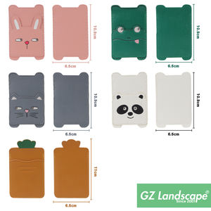 Lindo teléfono móvil de dibujos animados animal bolsillo portátil teléfono móvil titular de la tarjeta de crédito de cuero sublimación billetera palo al teléfono - Product Image 6