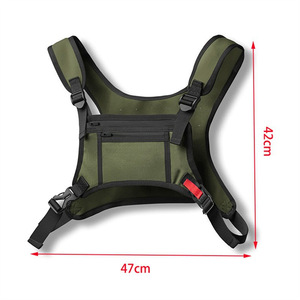 Men's Chest Bag Adjustable <b>Waterproof</b> Oxford Cloth Outdoor Sports Fitness Hiking <b>Backpack</b> With Phone Pocket Solid Color - Product Image 5