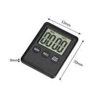 Réveil carré grand écran numérique LCD avec aimant compte à rebours compte à rebours mince simple mode cuisine minuterie de cuisson