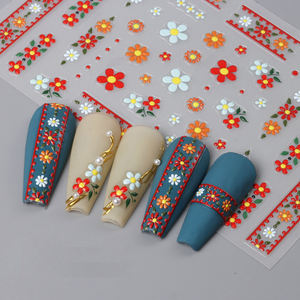 Calcomanías y Adhesivos para <span class=keywords><strong>Uñas</strong></span> Acrílicas con Diseño <span class=keywords><strong>de</strong></span> Flores en <span class=keywords><strong>Relieve</strong></span> 3D/5D Personalizados - Product Image 4