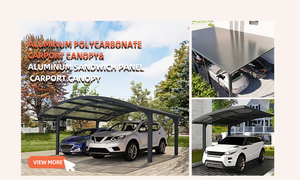 Auvent de voiture en aluminium résistant aux intempéries, durable, avec <span class=keywords><strong>toit</strong></span> arqué - Product Image 5