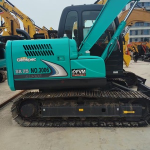 Excavatrice Kobelco SK75-8 d'occasion avec godet de 0,4 m³ pour travaux de terrassement agricole et municipal - Product Image 2