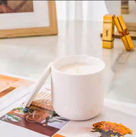 Pots à bougies en céramique simples de haute qualité avec couvercles Logo personnalisé en gros écologique et sain pour ensembles de diffuseurs à roseaux