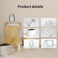 Flacon de parfum en verre givré avec logo personnalisé, 100 ml, flacons de luxe avec pompe pulvérisatrice pour huile de parfum, flacon pulvérisateur avec emballage en boîte