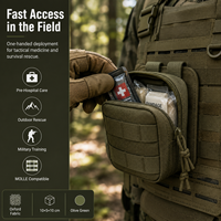 Pochette MOLLE EDC en tissu Oxford, sac utilitaire vert pour outils d'extérieur, usage domestique et automobile, étanche, rangement pour boussole et lampe torche