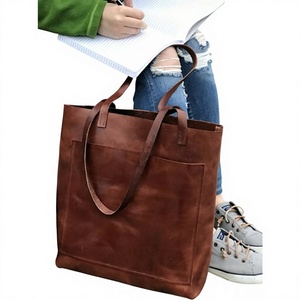 Durable Genuine Leather Handbags Lightweight Sustainable Water Resistance Pure Leather <b>Purse</b> Eco Friendly Women's Shopping Bags - Product Image 1