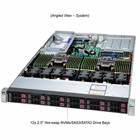 Supermicro SYS-120U-TNR 1U Dual Xeon Scalable NVMe SAS SATA DDR4 Rack Server untuk Pusat Data Cloud