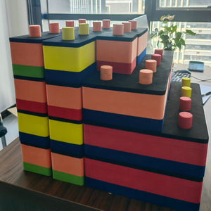 Kích Thước Lớn EVA Cầu Vồng Bọt Xây Dựng Khối Cho Trẻ Em Trong Nhà Lâu Đài Sân Chơi Mềm Lớn Vuông Gạch - Product Image 5