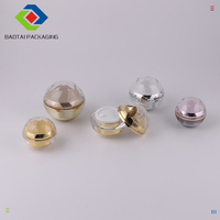 15g 30g 50g Cosmétique À Double Paroi Sphère D'or Acrylique Pot
