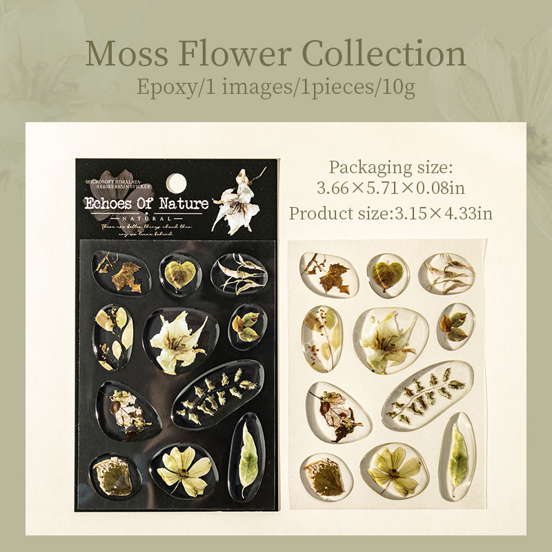 D Moss-Hued Floral Collection