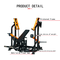 Machine de développé couché inclinée - Construction en acier, caractéristiques de sécurité, conception réglable, utilisation commerciale, équipement de musculation à plaques