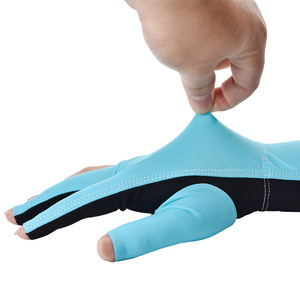 Guantes de Billar de Tres Dedos, Ligeros, Transpirables, Antideslizantes, para Mano Derecha, Unisex, de Poliéster y Lycra, Protección para la Palma - Product Image 2