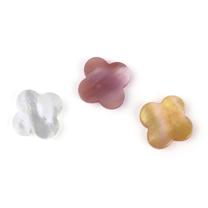 Quadrifogli in Pietra di Conchiglia Bianca 8mm 10mm 12mm 14mm, Gemma Naturale di Conchiglia per Creazione di Gioielli - Product Image 5
