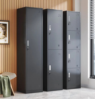 Casier en acier à une porte, réglable, verrouillable, durable, armoire de rangement commerciale pour hôtel, salle de sport