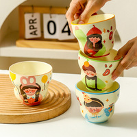 Mug en céramique pour le petit-déjeuner des enfants, design mignon de dessin animé, haute qualité, mug à eau parent-enfant pour la famille