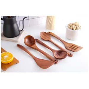 Kitchen 6-Piece <b>Wooden</b> Spoons Teak <b>Wooden</b> <b>Utensil</b> Non-Stick <b>Wooden</b> <b>Cooking</b> <b>Utensils</b> - Product Image 3