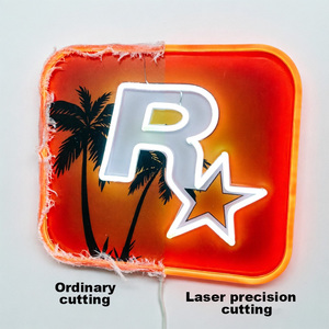 Enseigne LED néon 3D multicolore personnalisée <span class=keywords><strong>GTA</strong></span> Vice City, étanche IP65, à fixer au mur, pour la décoration de bars gaming et de maisons, <span class=keywords><strong>logo</strong></span> publicitaire, garantie 2 ans - Product Image 4