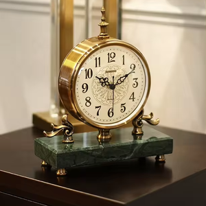 6911A-1 Metal Decorative <strong>Table</strong> <strong>Top</strong> Timing <strong>Clock</strong> Home Decorations Living Room Metal Antique <strong>Clock</strong> - Product Image 1