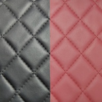 Tapis de voiture en cuir PU imperméable PVC à motif diamant gaufré pour sellerie et décoration automobile