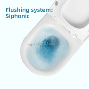 Floor Mounted USA Standard CUPC Bathroom Ceramic Siphonic Water Closet Ceramic Easy Clean One Piece <strong>Toilet</strong> Commode - Product Image 4