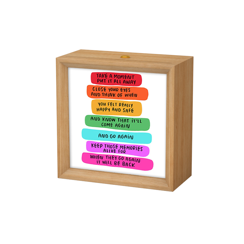 Customizable Wooden LED Night Lights Tabletop