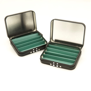 Perfume Slide Top Metal Tin Box Rectangle Tin Box King Size Pre CR Tin Case 5 Pack Paper Holder Tinplate Box