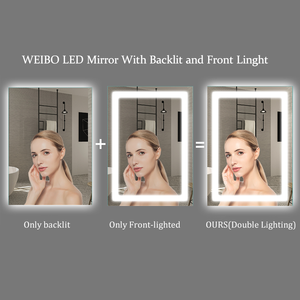 Led Mirror Bathroom Illuminated Waterproof Round Backlit Led Bathroom Makeup Mirror Vanity <strong>Table</strong> with Led Light Makeup Mirror - Product Image 5