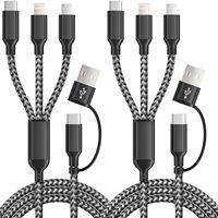 Kabel Pengisi Daya Universal 5 in 1 Fast USB PD Type-C Nylon untuk Komputer, Pemutar MP3/MP4, Buatan China