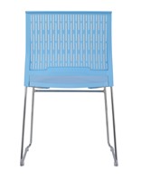Chaise de conférence empilable moderne en plastique avec accoudoirs fixes, hauteur réglable, base en fer, pour visiteurs, bureau, hôtel, réunion