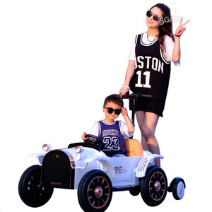 Haute qualité 12V enfants voiture électrique style rétro avec télécommande pédale Cool à piles pour bébé poussettes - Product Image 2