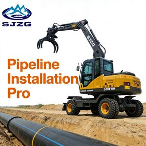 Excavatrice sur pneus de qualité supérieure, godet de 0,3 m³, profondeur de 3824 mm, pour la gestion critique de l'eau en agriculture - Product Image 1