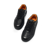 Baskets basses décontractées en cuir style rétro allemand pour femmes, chaussures de skate avec semelle en caoutchouc