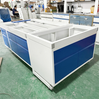 Mobilier de laboratoire de biologie à cadre en C en acier personnalisé Équipements de table de laboratoire scolaire Banc d'îlot de laboratoire
