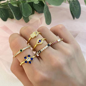 Conjuntos de anillos de dedo Foxi <span class=keywords><strong>BOHEMIA</strong></span>, joyería fina delicada para mujer, estilo único limitado, regalo de Plata de Ley 925 para niñas - Product Image 1
