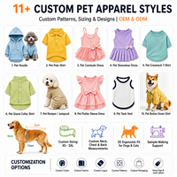Chemise pour chien tropicale personnalisée OEM ODM, vente en gros, vêtements pour animaux de compagnie imprimés style hawaïen, sublimation, tenue d'été pour chiot, marque privée