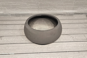 กระถางดอกไม้สีขาวคุณภาพสูง ทันสมัย หรูหรา สำหรับใช้ภายนอกบ้าน วางบนพื้น ทนทาน น้ำหนักเบา ความจุ 15 ลิตร ทำจากไฟเบอร์กลาสและคอนกรีตขนาดใหญ่ - Product Image 2