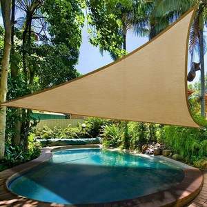 Auvents de soleil d'été pour jardin et piscine en plein air 6*6*6 mètres Voile d'ombrage triangulaire en polyester Utilisation d'ombrage de jardin - Product Image 2