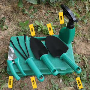 Nuevo producto Trabajo en el jardín Agarre de plástico antideslizante portátil 5 piezas Juego de herramientas de jardín con estuche de transporte - Product Image 2